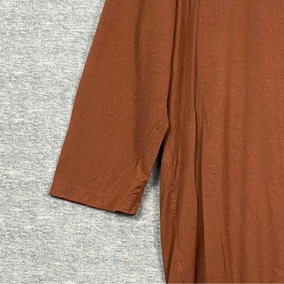 Cato Est 1946 Womens Rust Colored Long Sleeve Crew Neck Blouse Size 14/16W - Picture 3 of 9